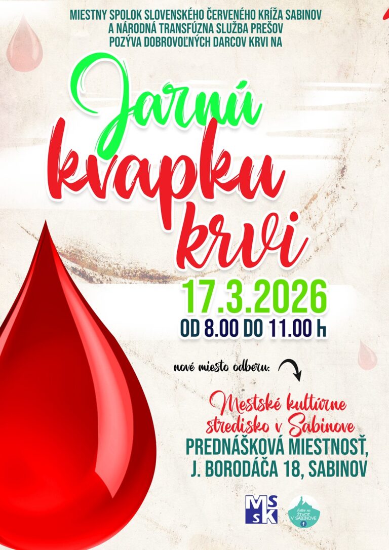Jarná kvapka krvi Sabinov