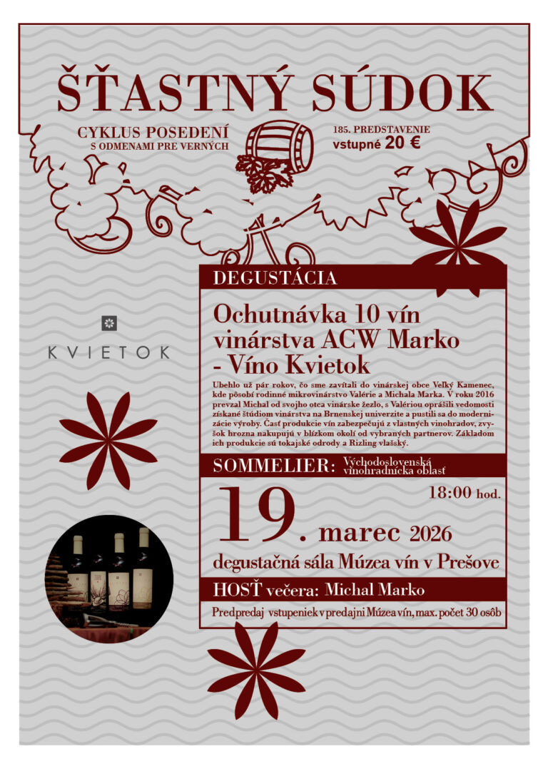 Šťastný súdok - ochutnávka vín