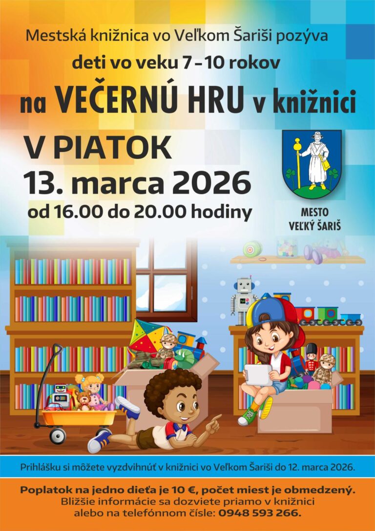 Večerná hra v knižnici vo Veľkom Šariši