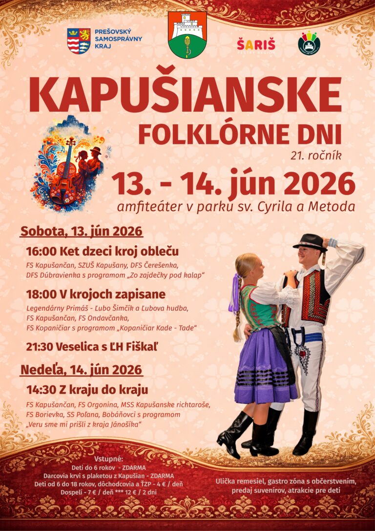 Kapušianske folklórne dni 2026