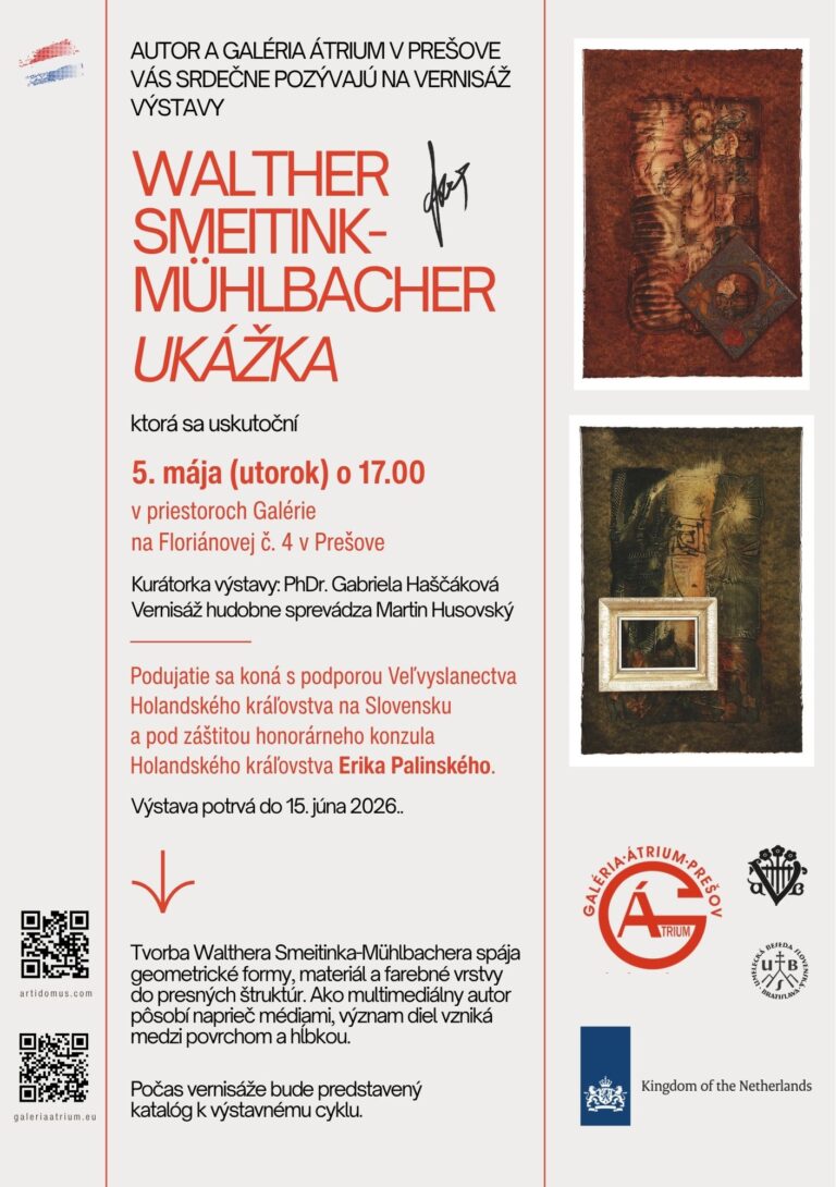 Vernisáž výstavy Walthera Smeitinka-Mühlbachera s názvom Ukážka
