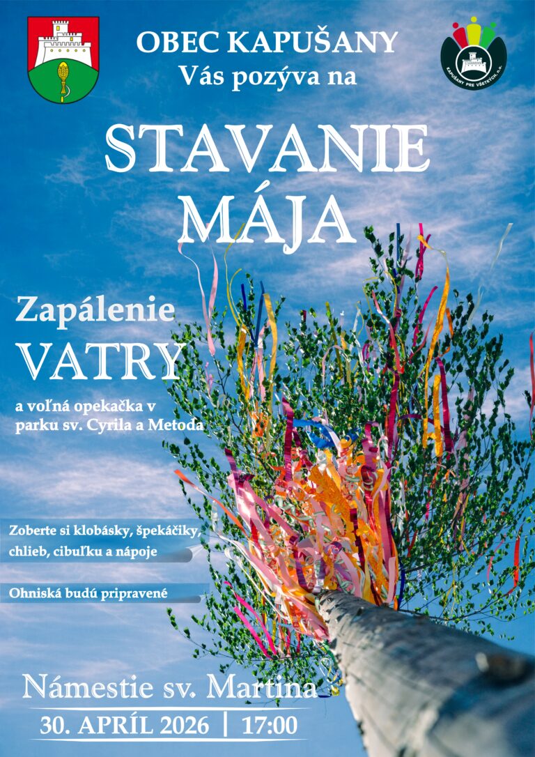 Stavanie mája a pálenie vatry v Kapušanoch