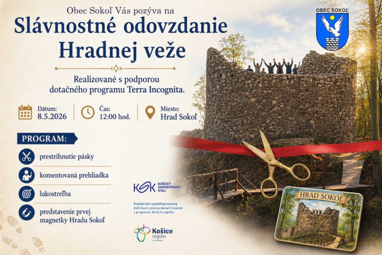 Slávnostné odovzdanie hradnej veže hrad Sokoľ