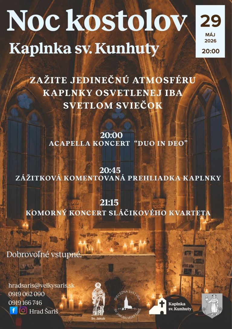 Noc kostolov v Kaplnke sv. Kunhuty 