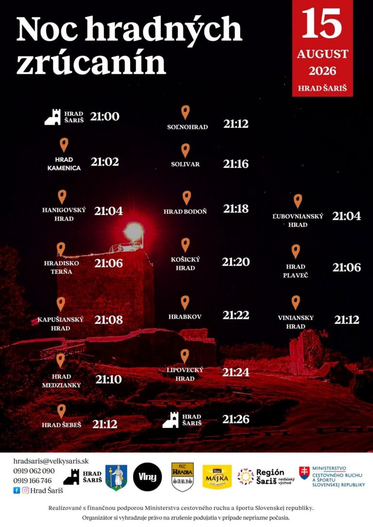 Noc hradných zrúcanín 2026