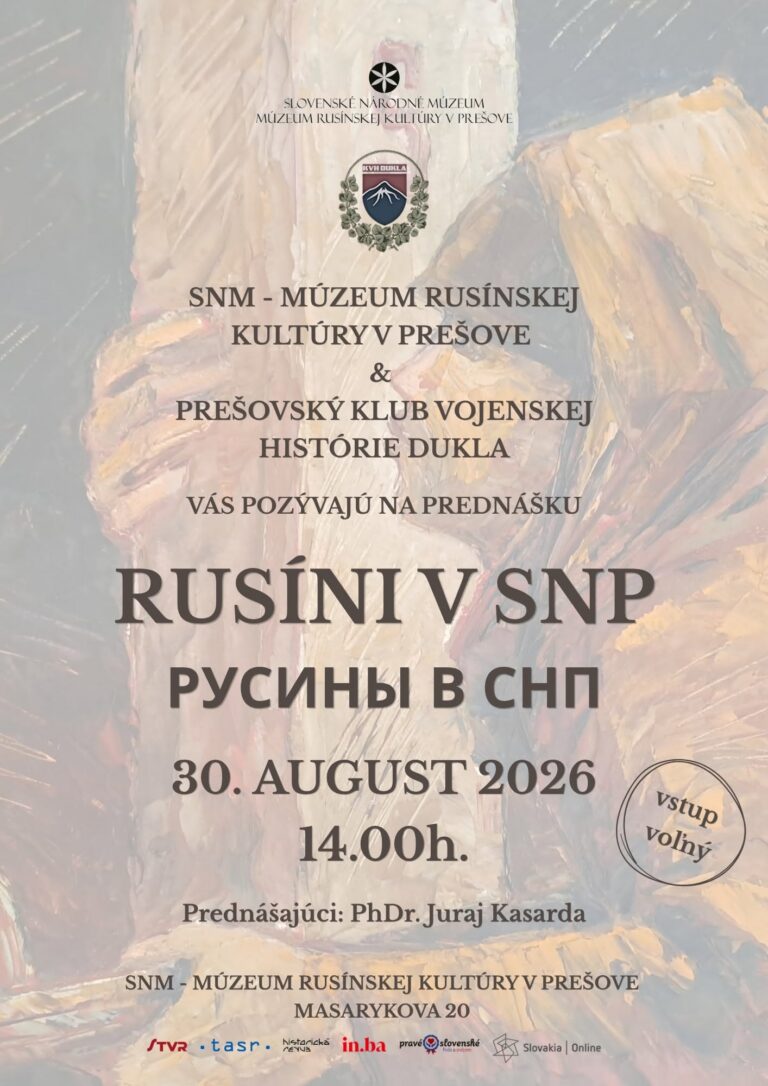 Prednáška: RUSÍNI V SNP