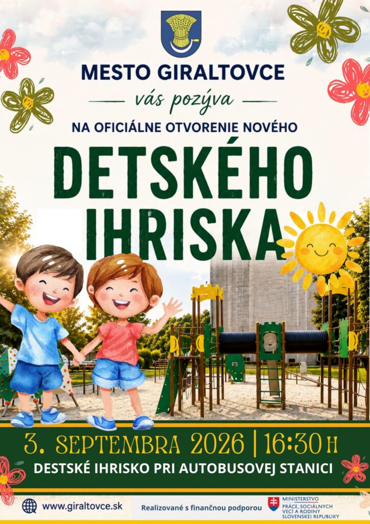 Oficiálne otvorenie nového detského ihriska v Giraltovciach