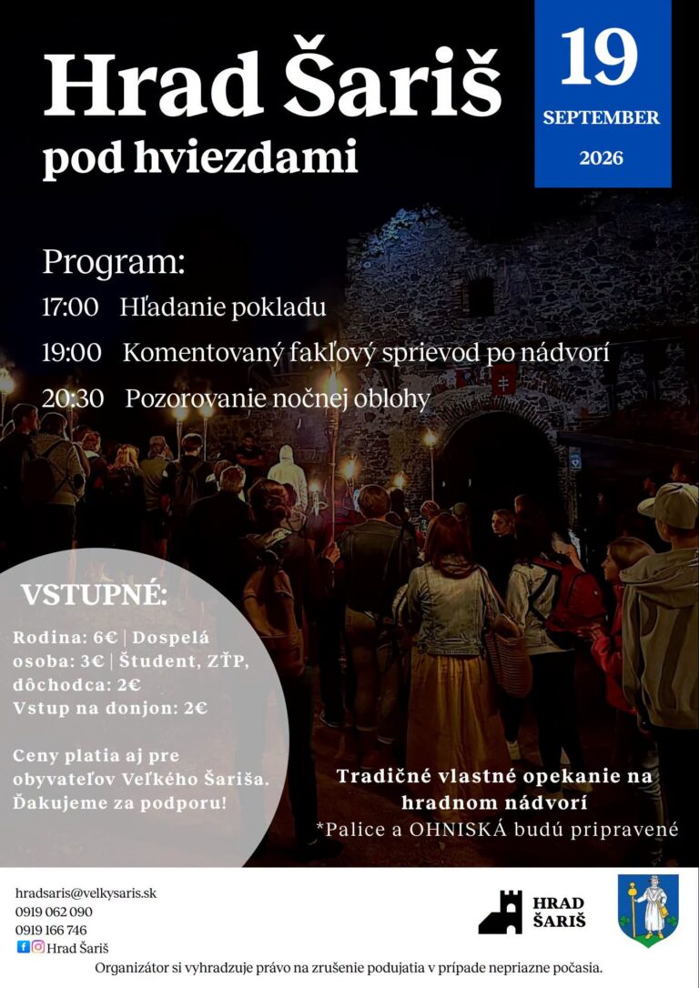 Hrad Šariš pod hviezdami