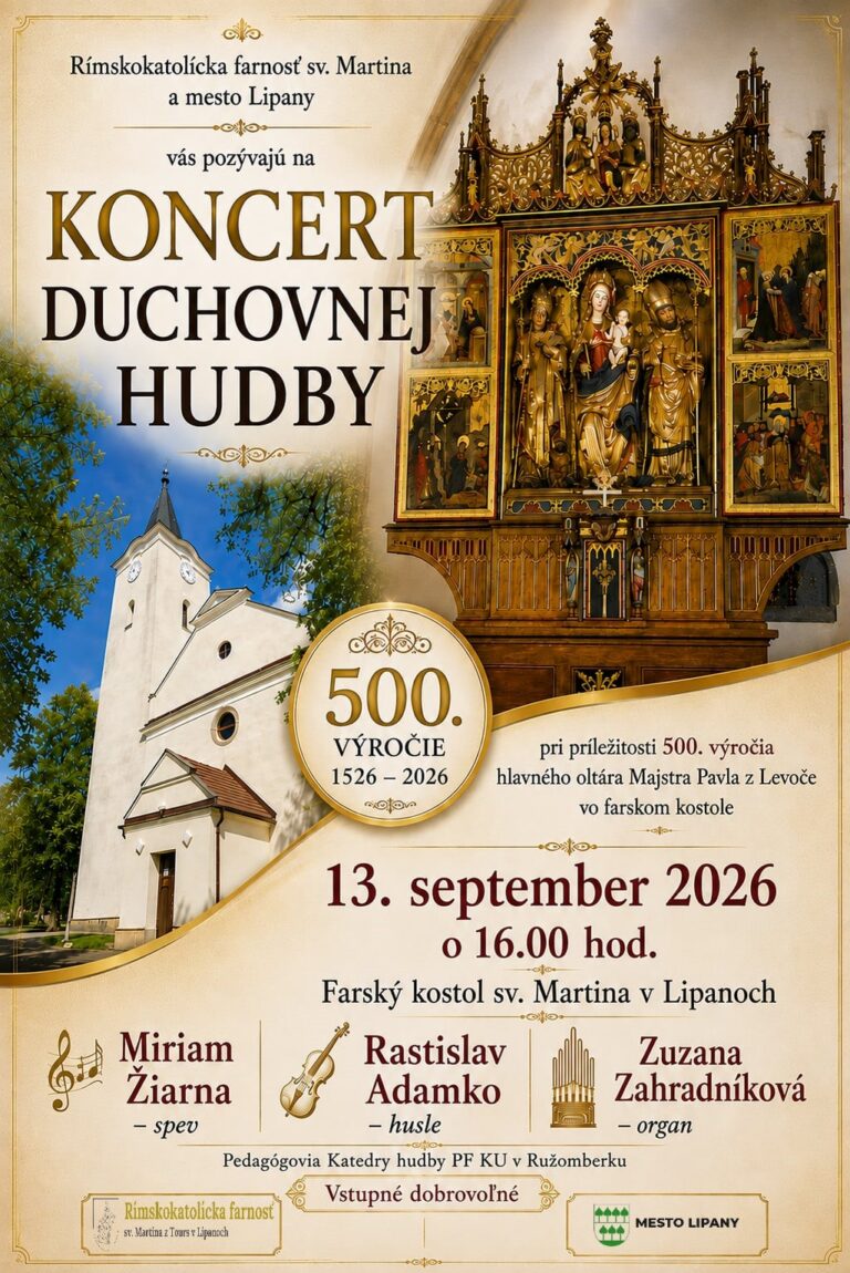 Koncert duchovnej hudby v Lipanoch