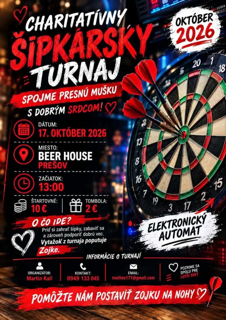 Charitatívny šípkarsky turnaj
